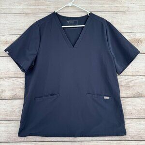 Figs Casma Three-Pocket Scrub Top Women's XXL Blue PO 2185